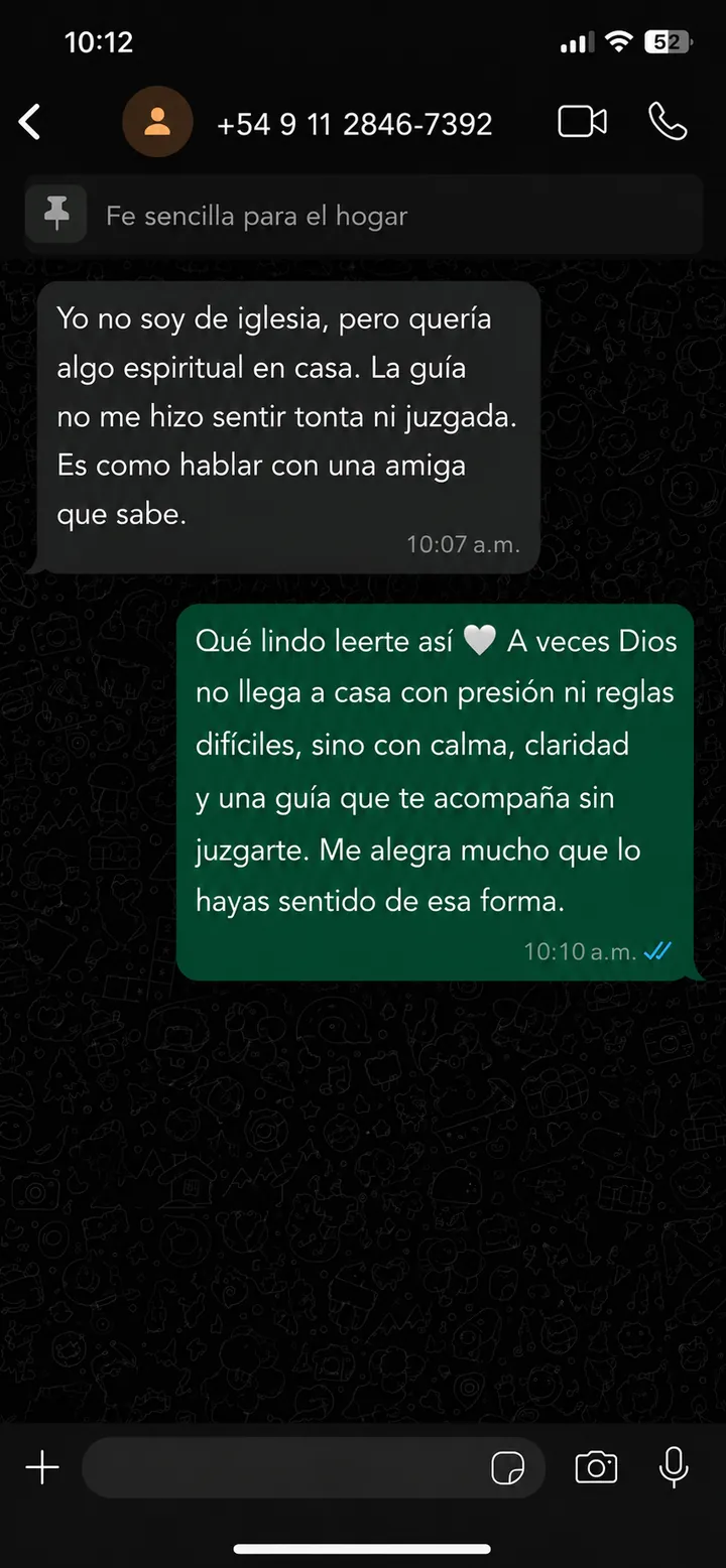 Testimonio WhatsApp 1